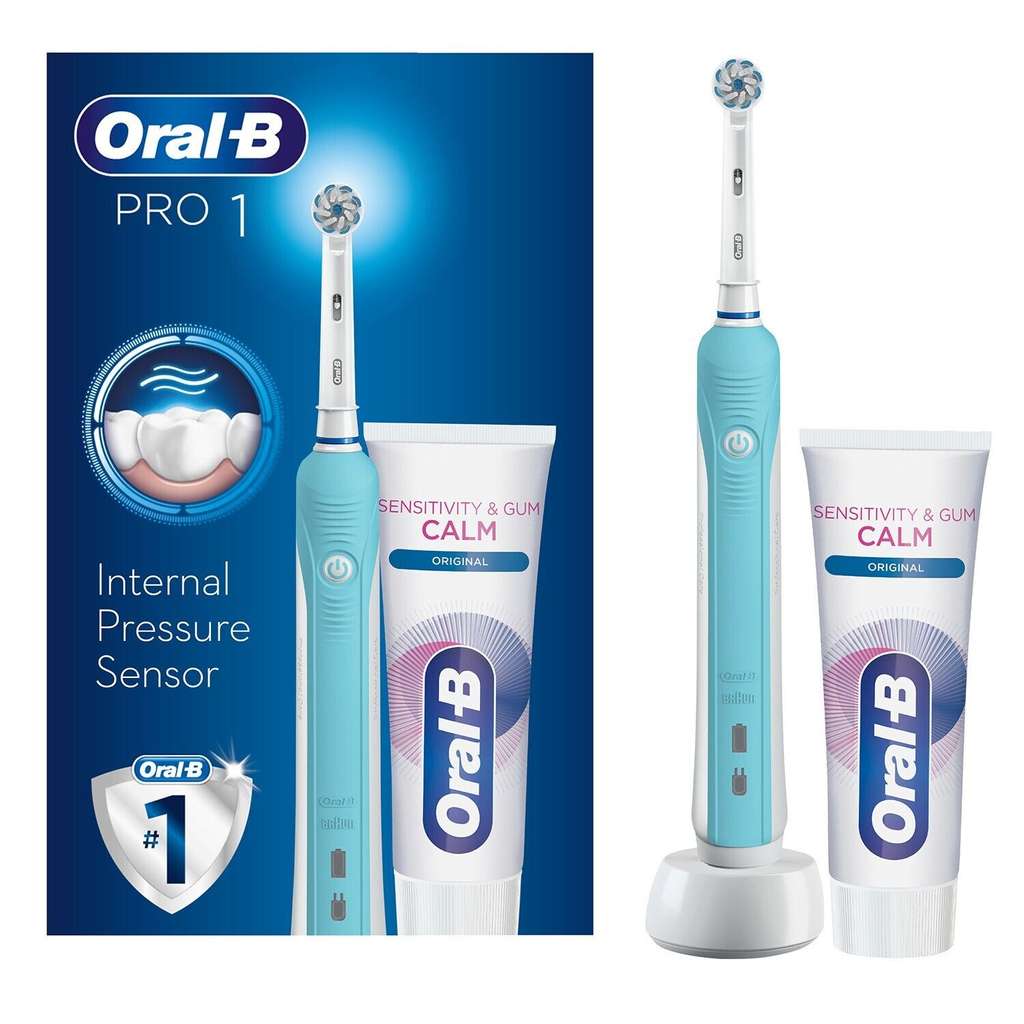 Oral B Pro 1-650 Electric Toothbrush with 1 Bonus Toothpaste – Turquoise (£18 with unique code) at prime_retailing